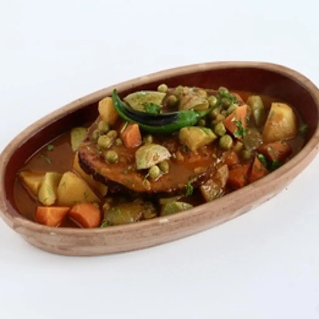 Narrow-Barred Spanish Mackerel with Vegetable Stew